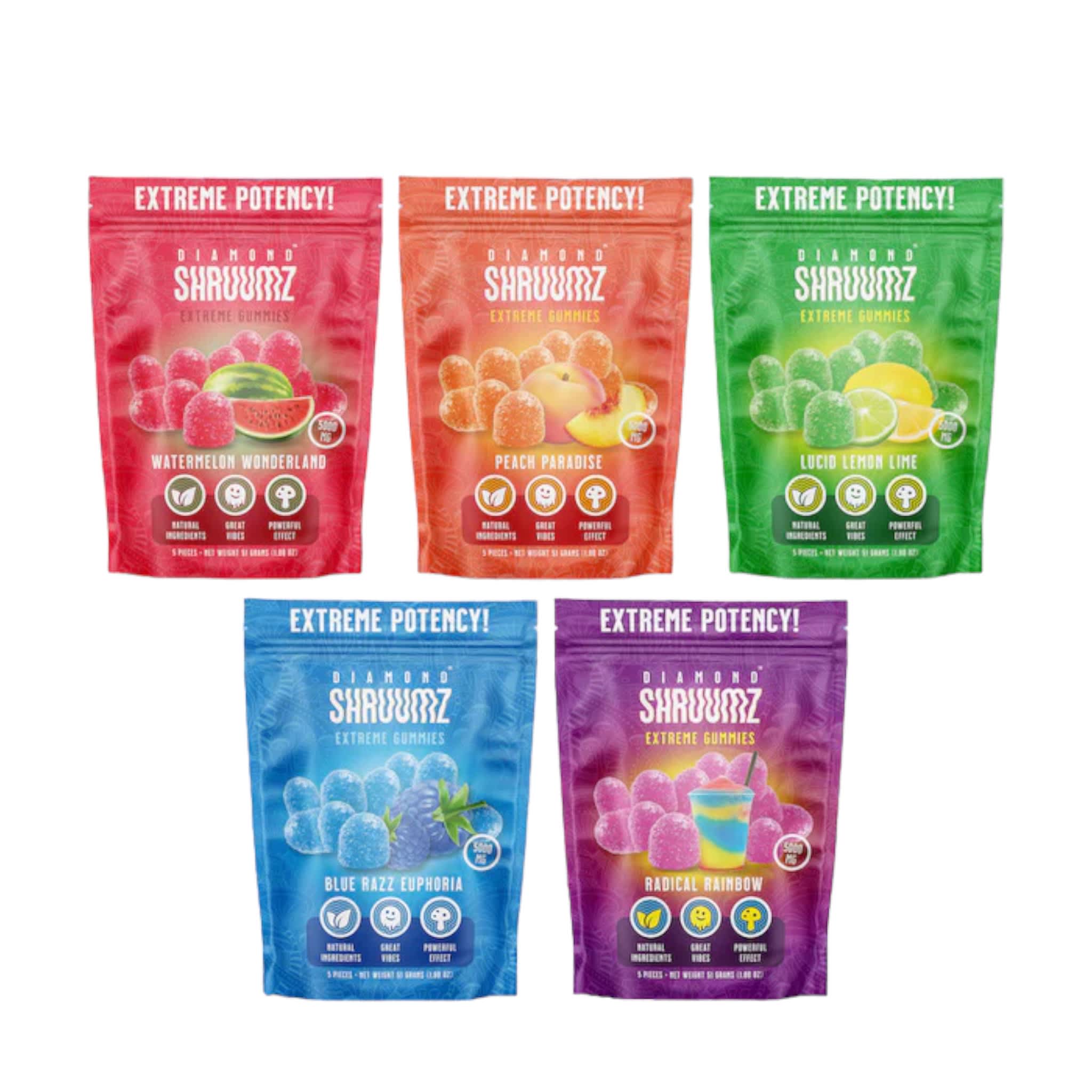Diamond Shruumz | Extreme Gummies 5000 MG | 5 Pack